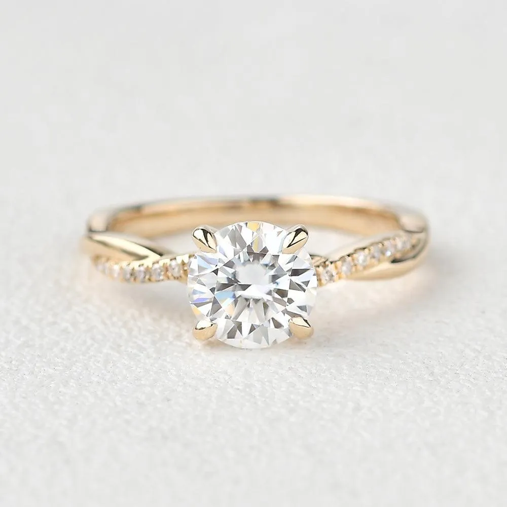 1.0ct Moissanite Classic 4 Prongs Bridal Ring