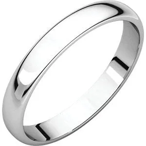 10K White 3mm Half Round Light Band