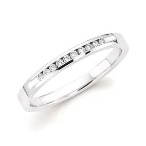 14K .10CTW Round Diamond Channel Set Band