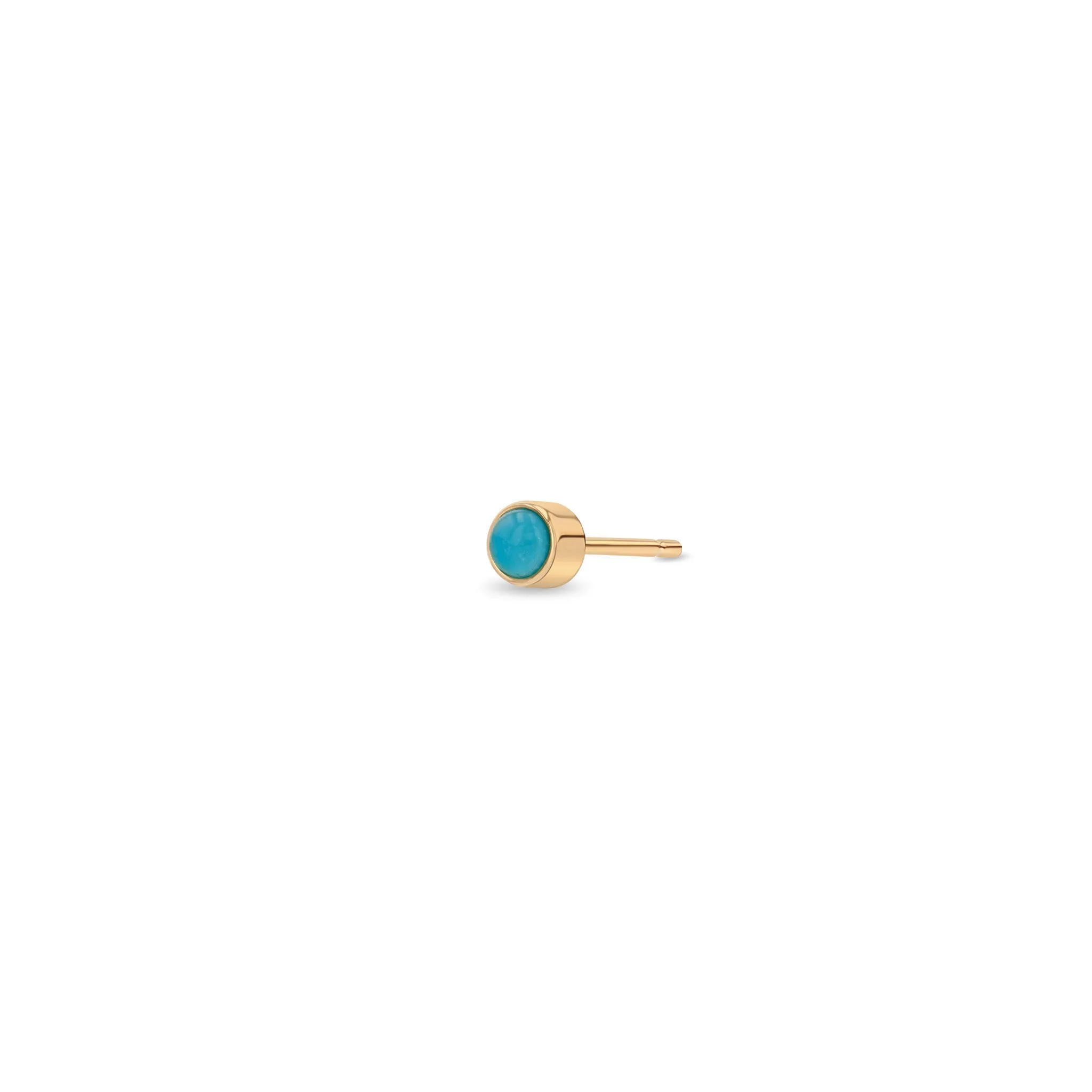 14k Turquoise Bezel Studs