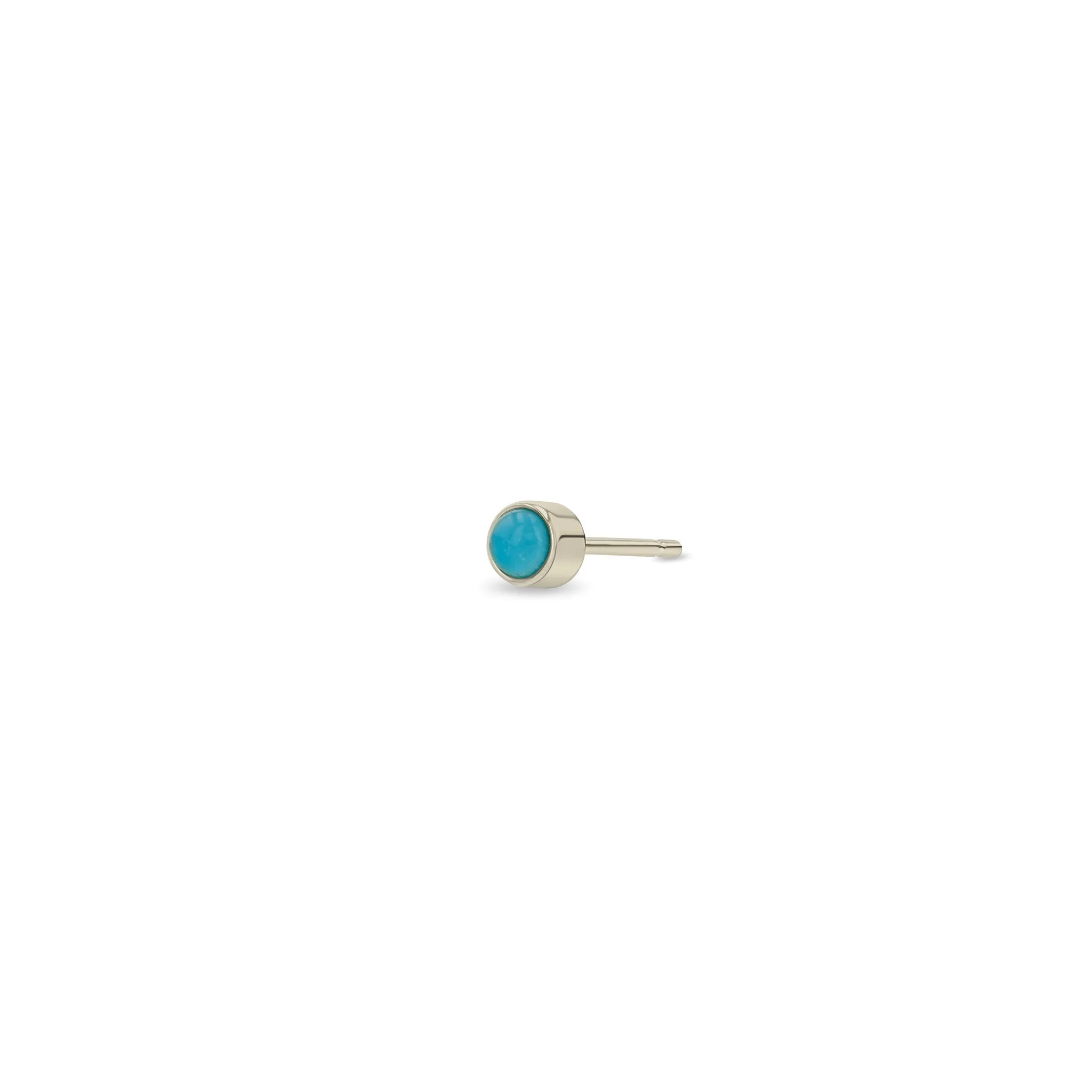 14k Turquoise Bezel Studs