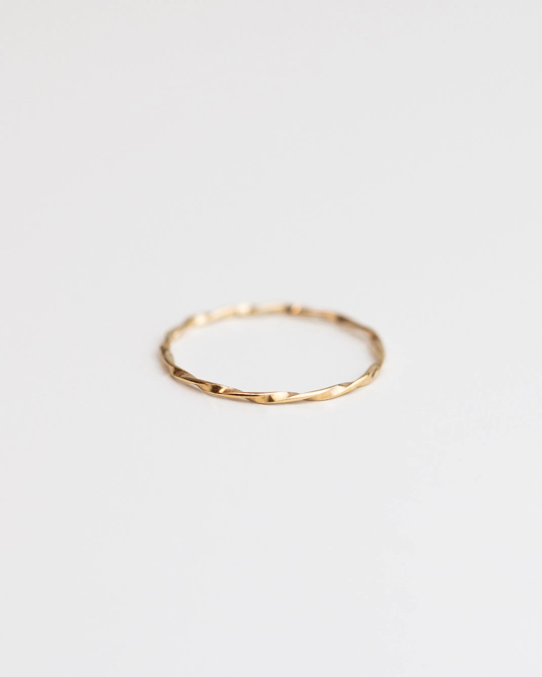 14k Twisted Stacker Gold Ring