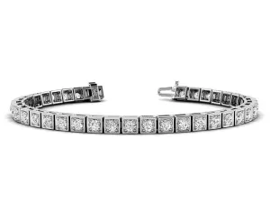 1.50-4.00 CT Round Cut Lab Grown Diamonds - Tennis Bracelet