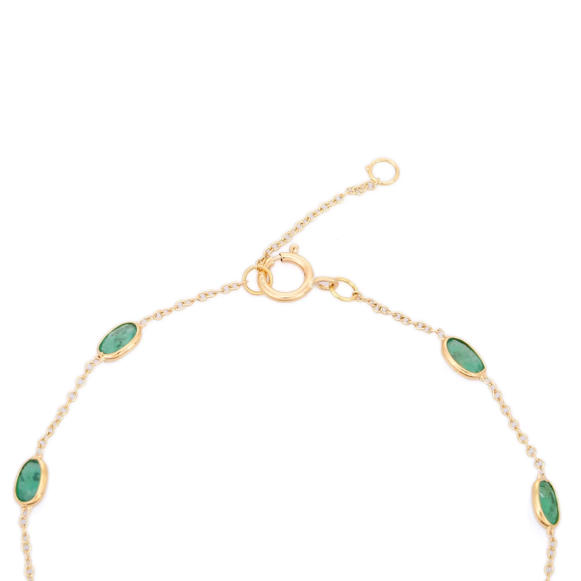 18K Yellow Gold Emerald Bracelet