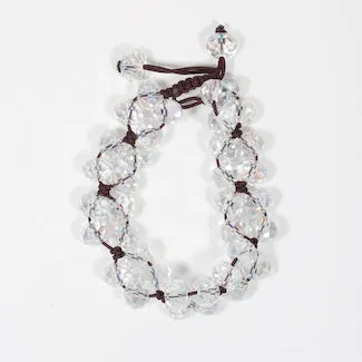 2-Row Crystal Pull String Bracelet