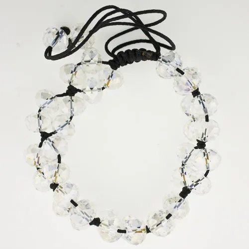 2-Row Crystal Pull String Bracelet