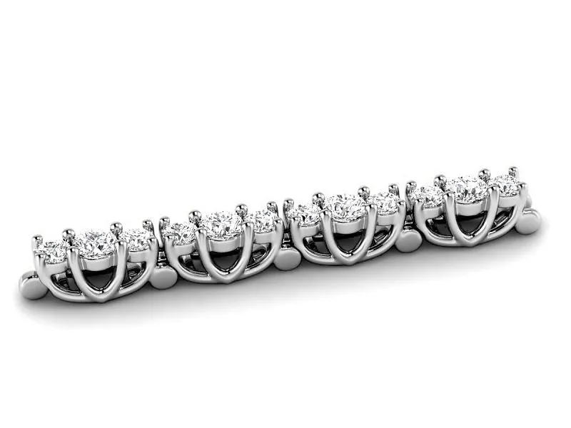 2.00-4.00 CT Round Cut Lab Grown Diamonds - Four Prong Setting Diamond Bracelet