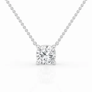 2.00 ct Solitaire Pendant with Cushion Lab Diamond by Mercury Rings