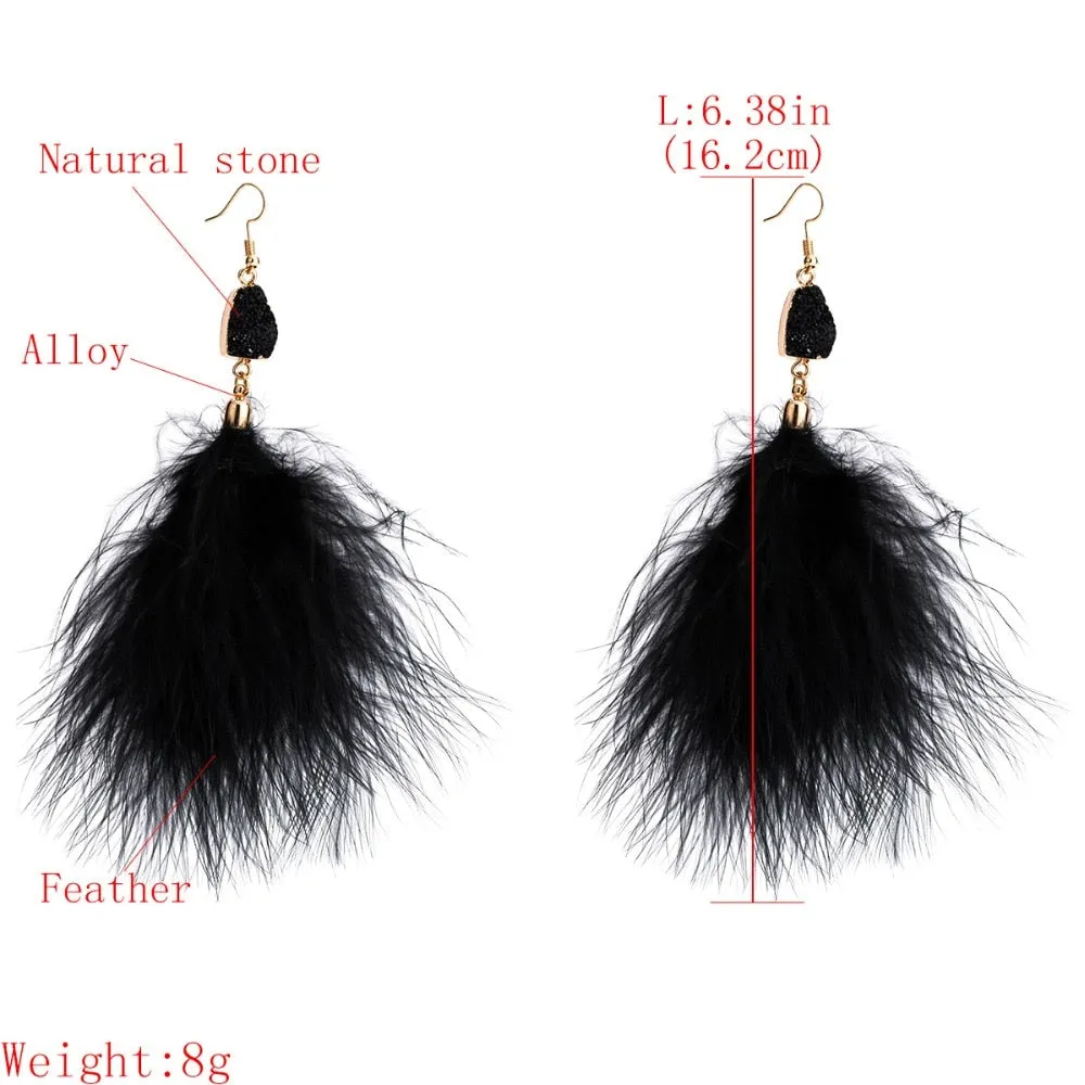 4 options Bohemian Feather Earrings