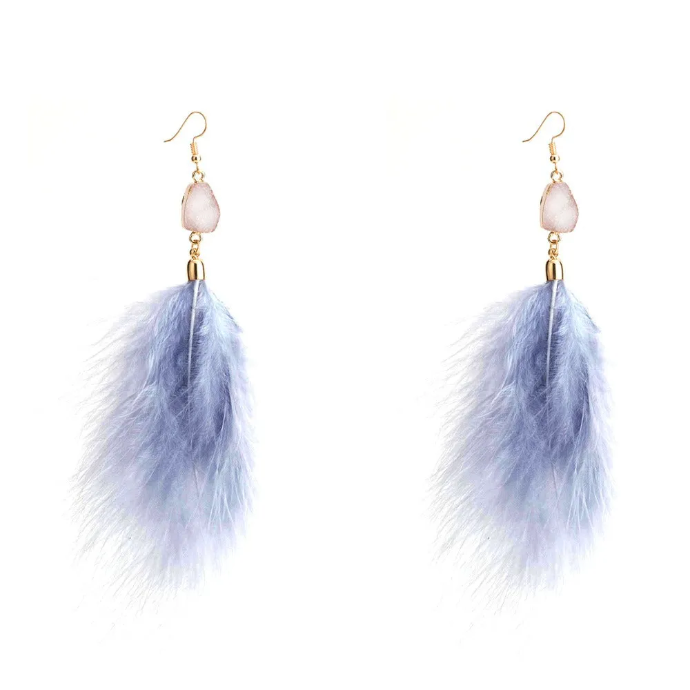 4 options Bohemian Feather Earrings