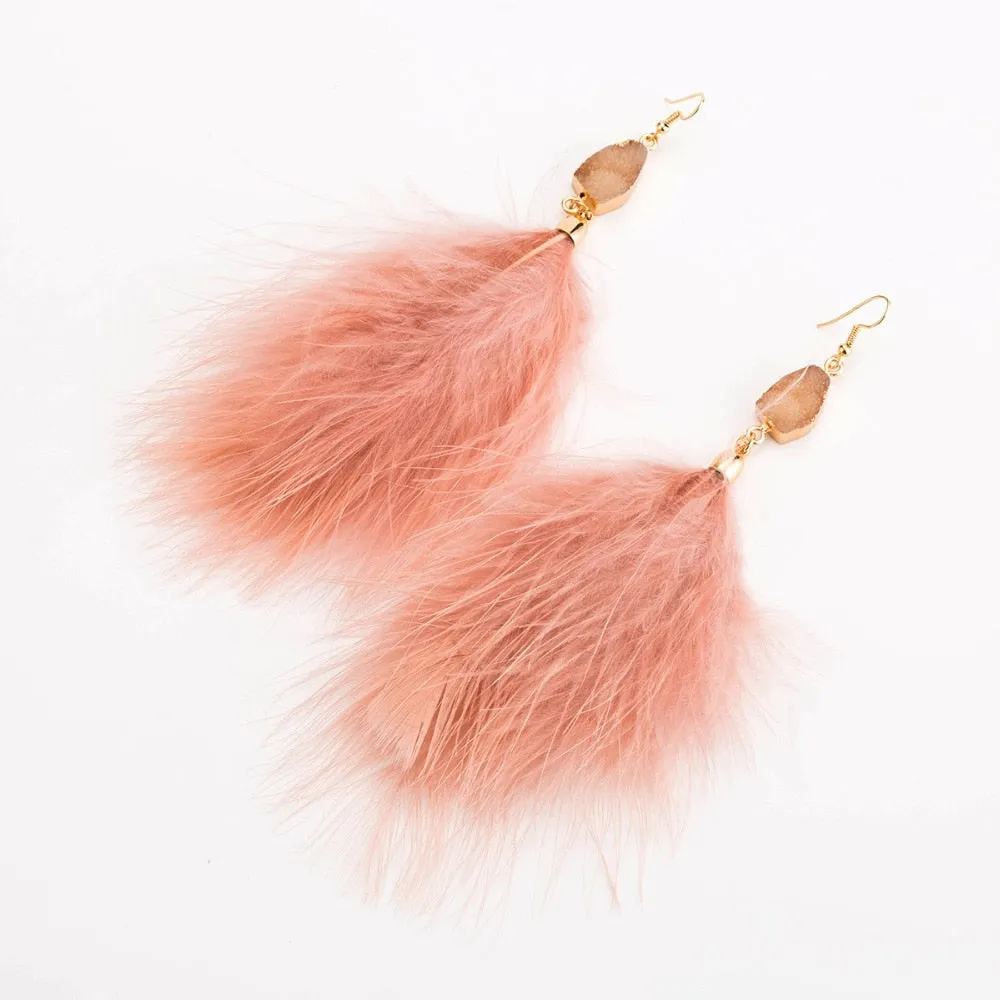 4 options Bohemian Feather Earrings