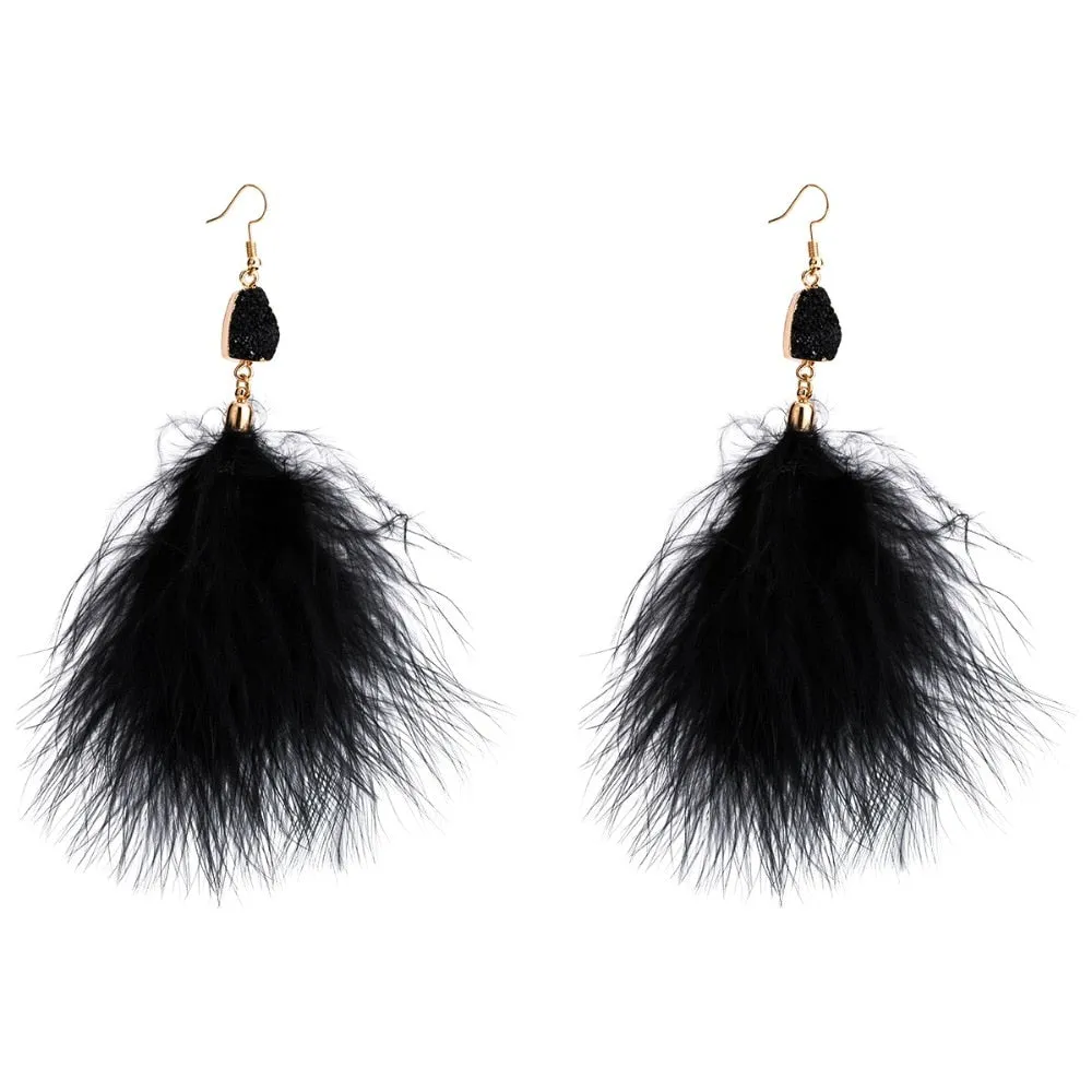 4 options Bohemian Feather Earrings