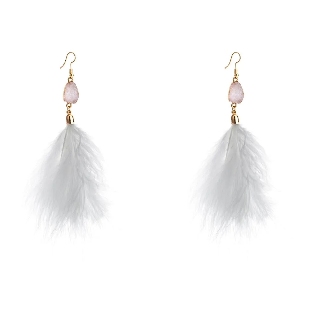 4 options Bohemian Feather Earrings