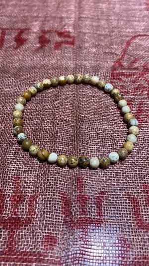 4MM Picture Jasper Bead Bracelet