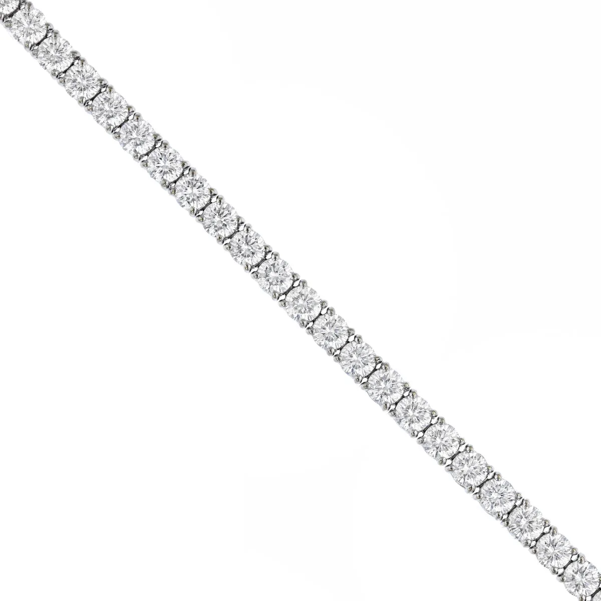 6.12ct Round Brilliant Diamond Tennis Bracelet | Pre-Loved | 18K White Gold