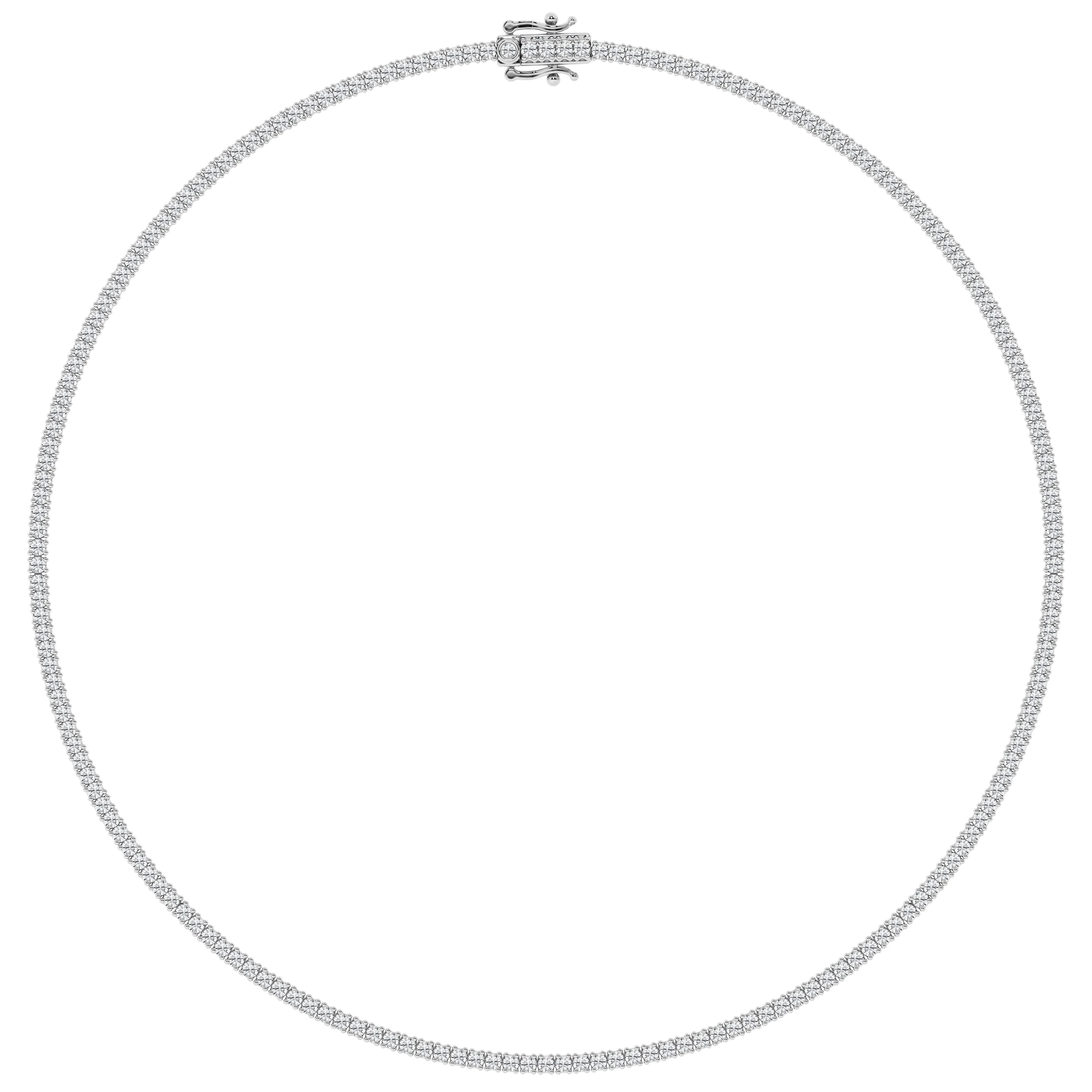 7.00 cttw Tennis Necklace with Round Lab Diamonds by Mercury Rings