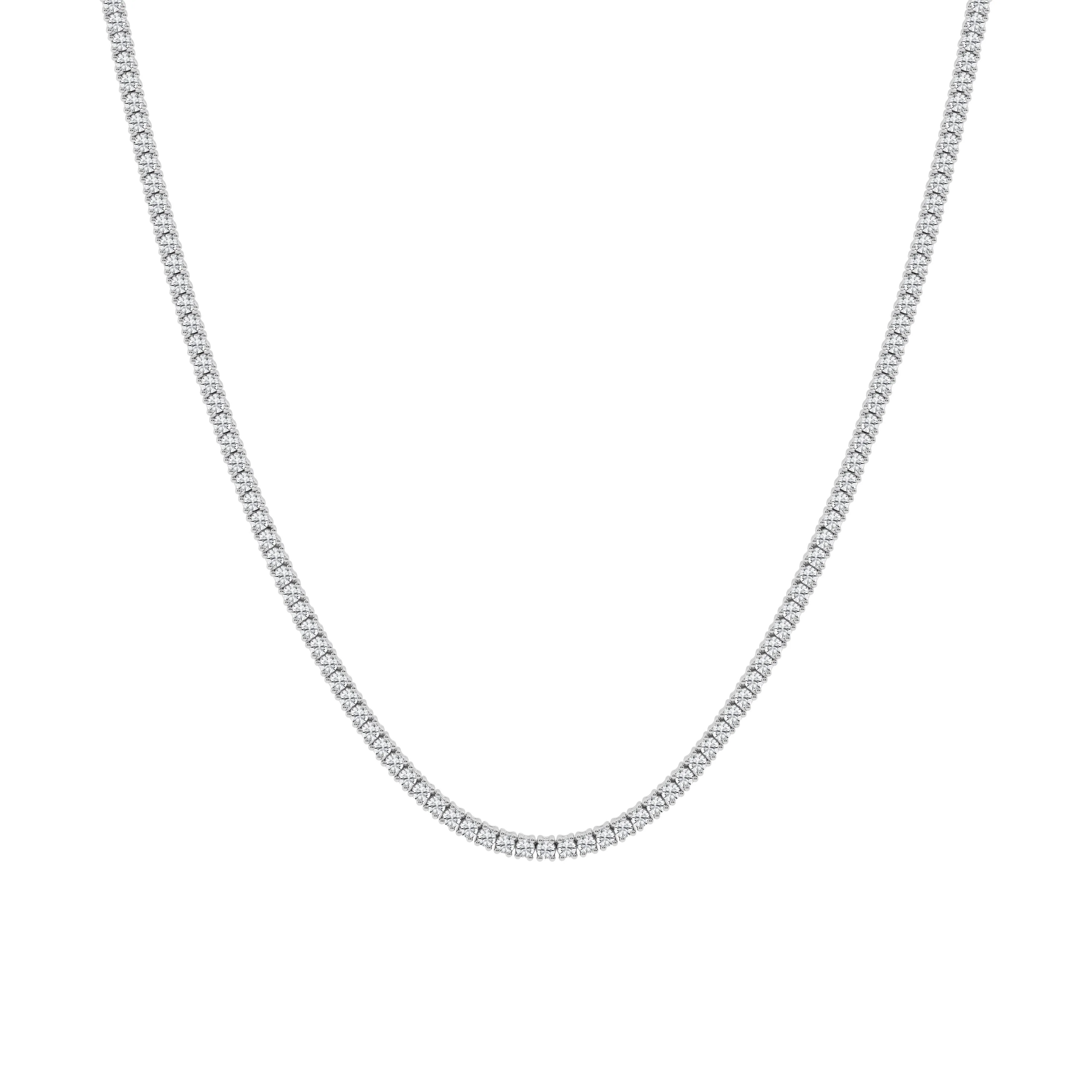 7.00 cttw Tennis Necklace with Round Lab Diamonds by Mercury Rings