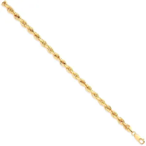 9ct Yellow Gold Hollow 6.3mm 34 Inch Rope Necklace 26.5g