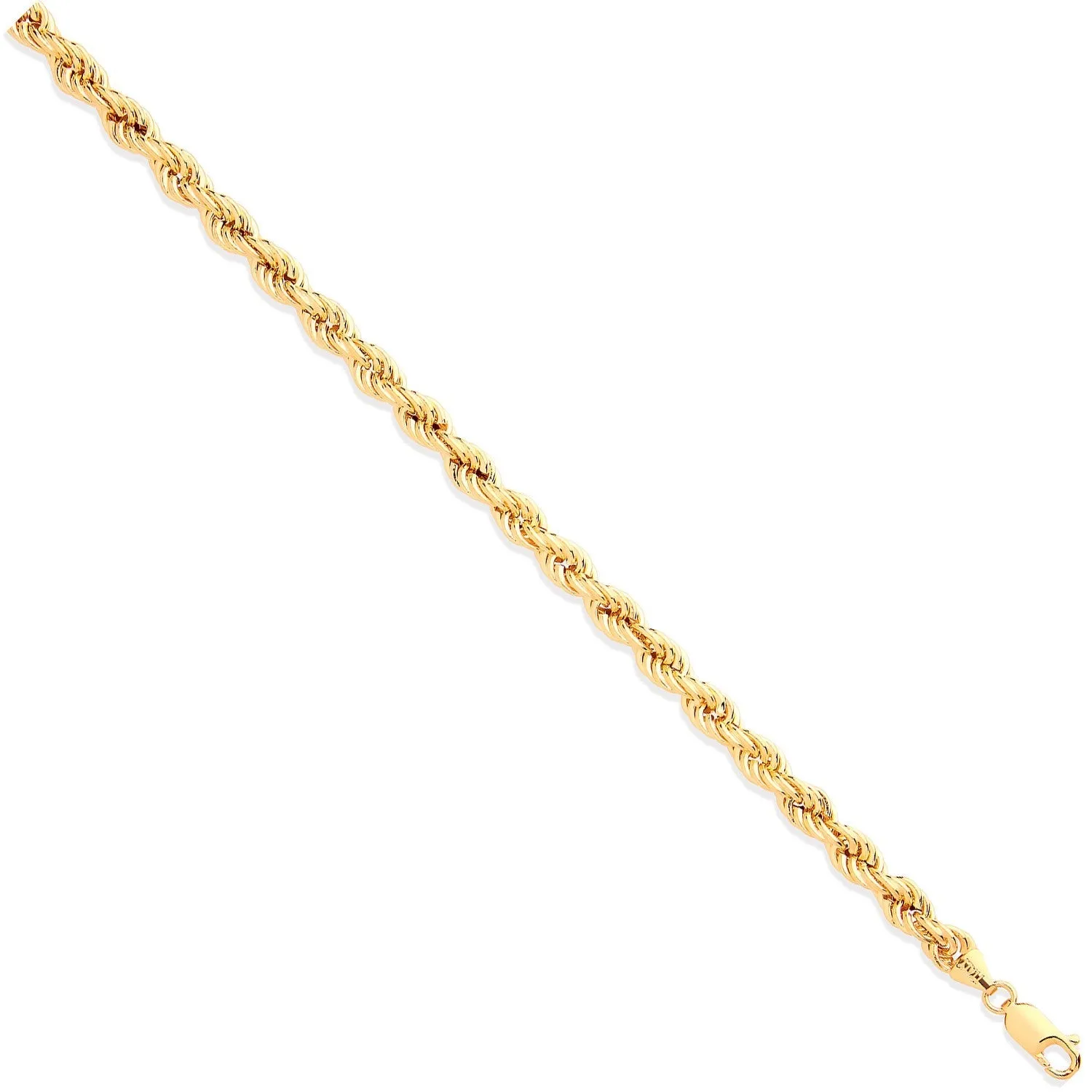 9ct Yellow Gold Hollow 6.3mm 34 Inch Rope Necklace 26.5g