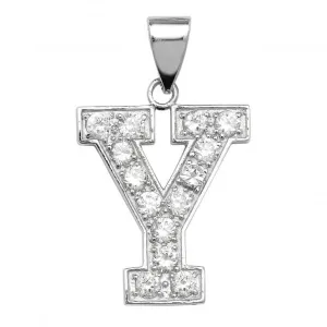 Acotis Silver 925 Zirconia Initial Pendant G6127Y