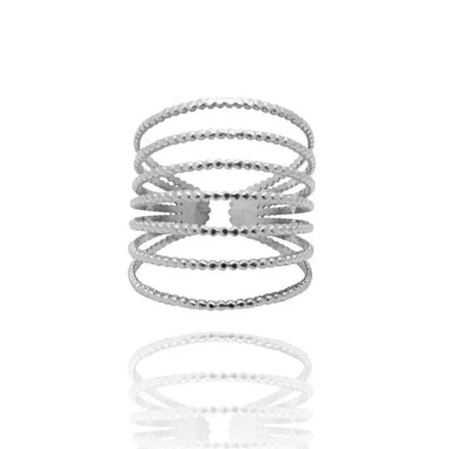 Adjustable Seven Row Stack Ring