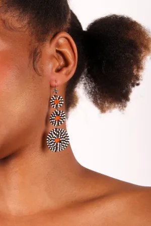 African Statement Beaded Earrings