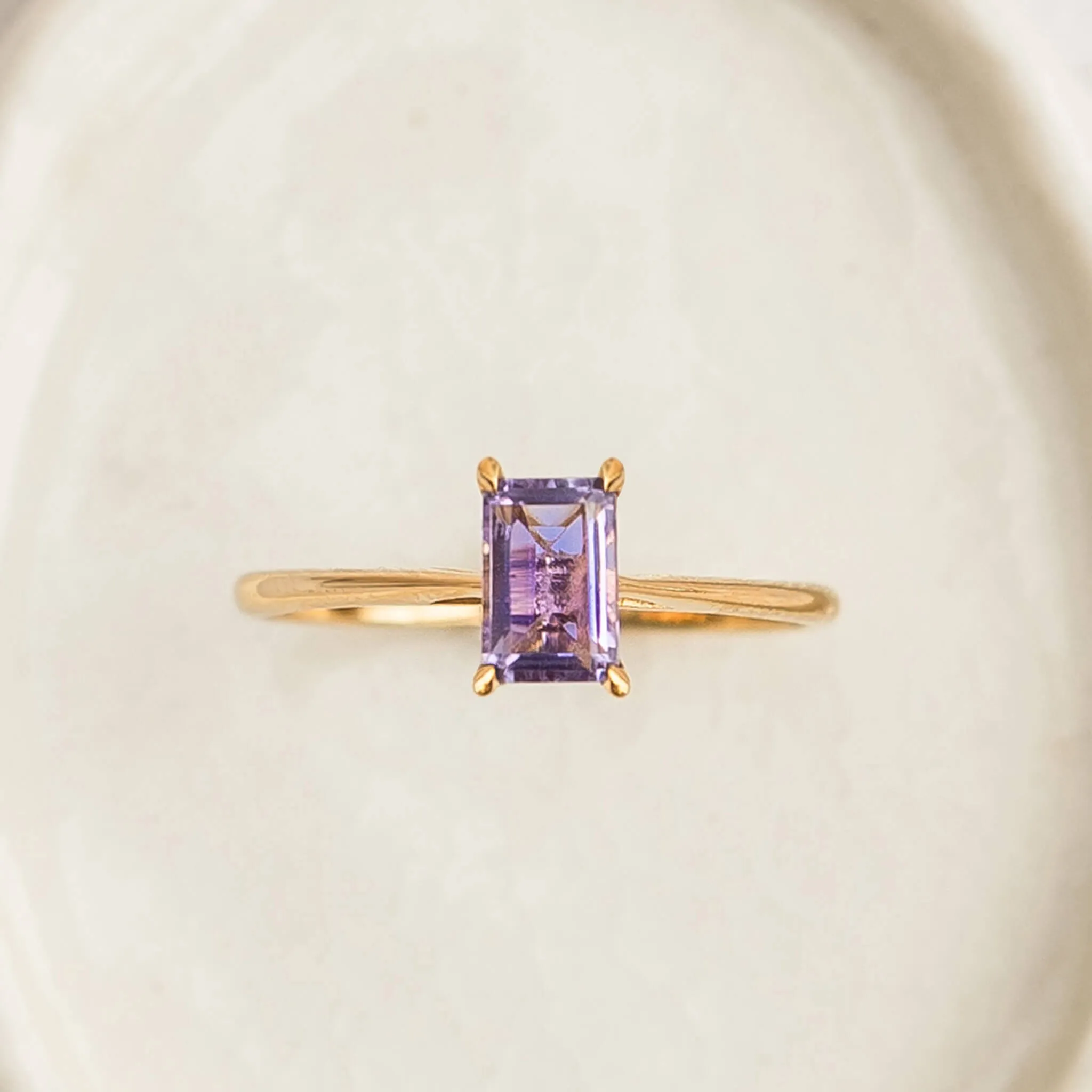 Baguette Ring Amethyst - Charlotte