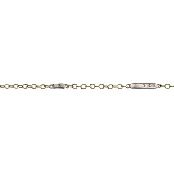 Bar Star Scatter Chain | Brass {16”-18”}