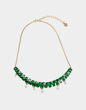 BETSEYS HOLIDAY COIL NECKLACE GREEN