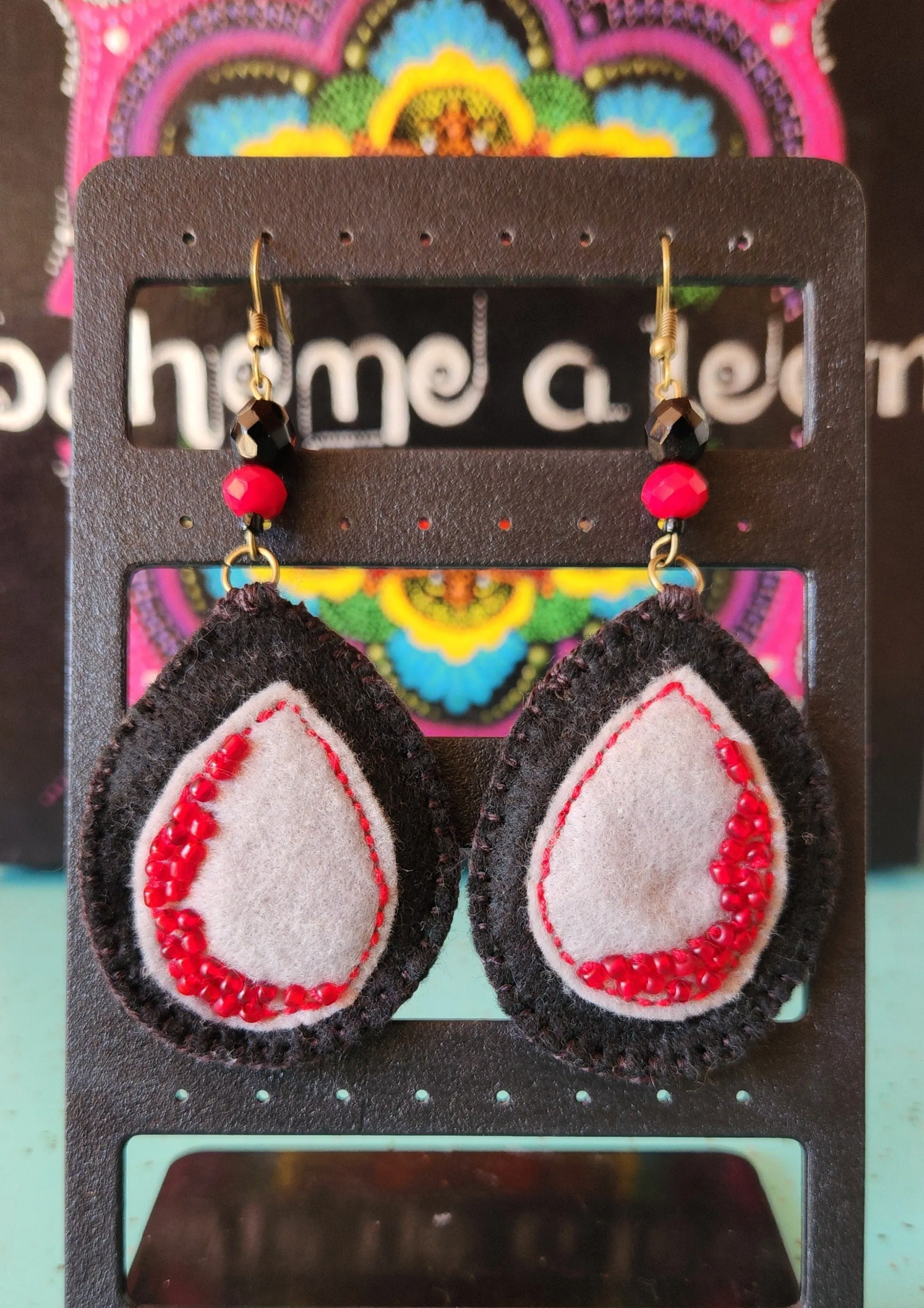 Bohemian Embroidered Earrings