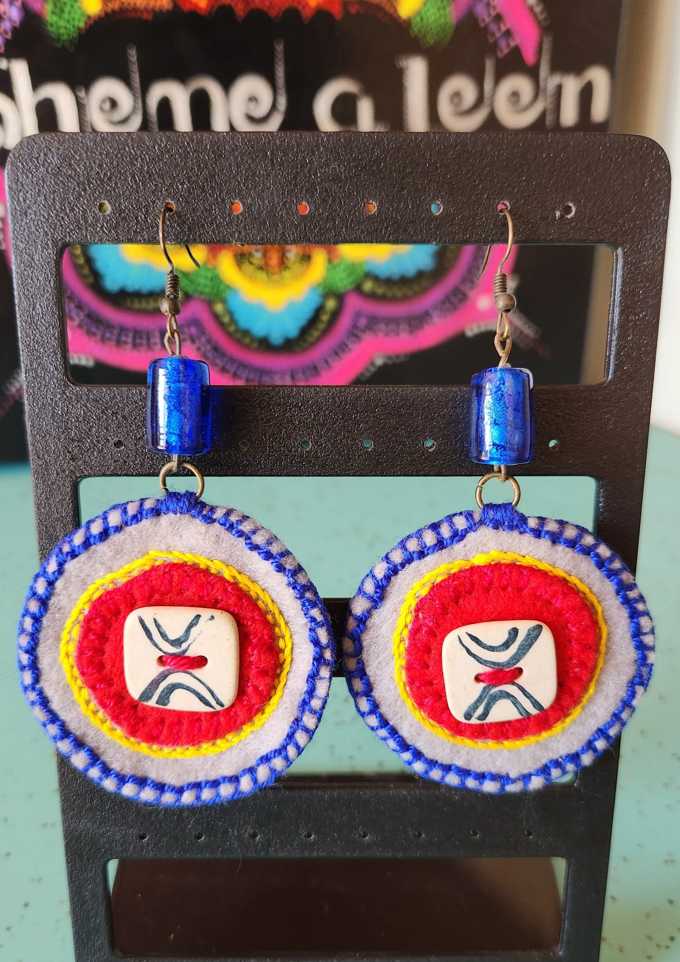 Bohemian Embroidered Earrings