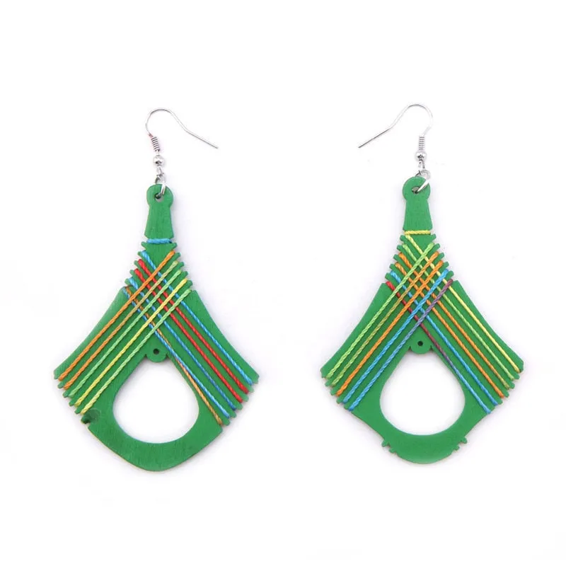 Bohemian Hollow Fan-shaped Large Dangle Earrings