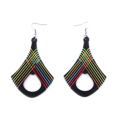 Bohemian Hollow Fan-shaped Large Dangle Earrings