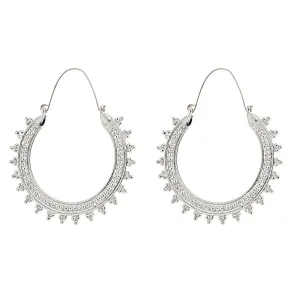 Bohemian Hoop Earrings in SIlver