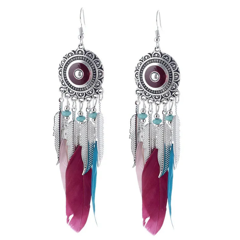 Bohemian Long Feather Earrings