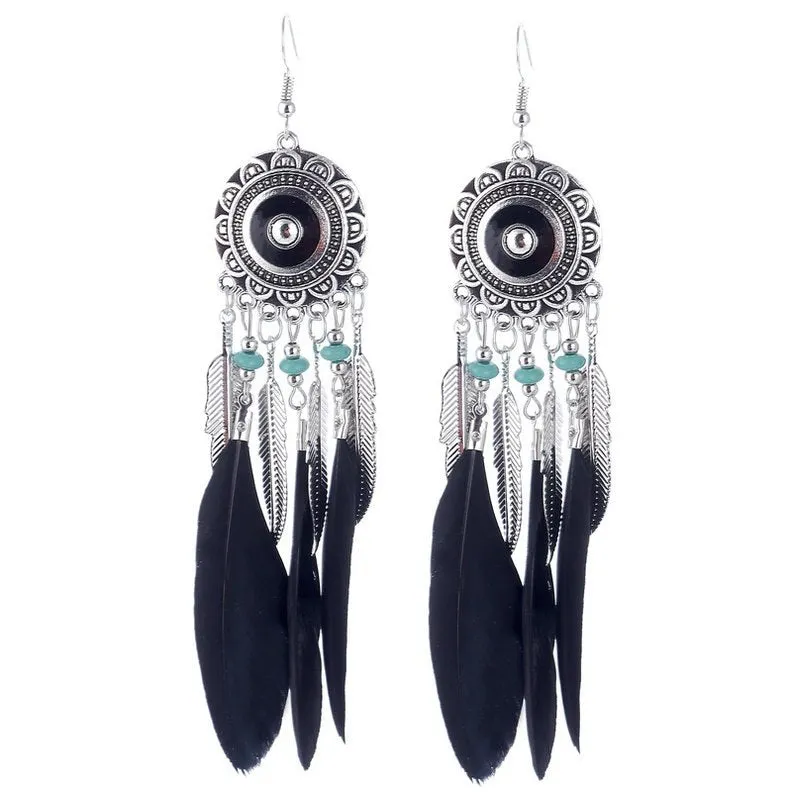 Bohemian Long Feather Earrings