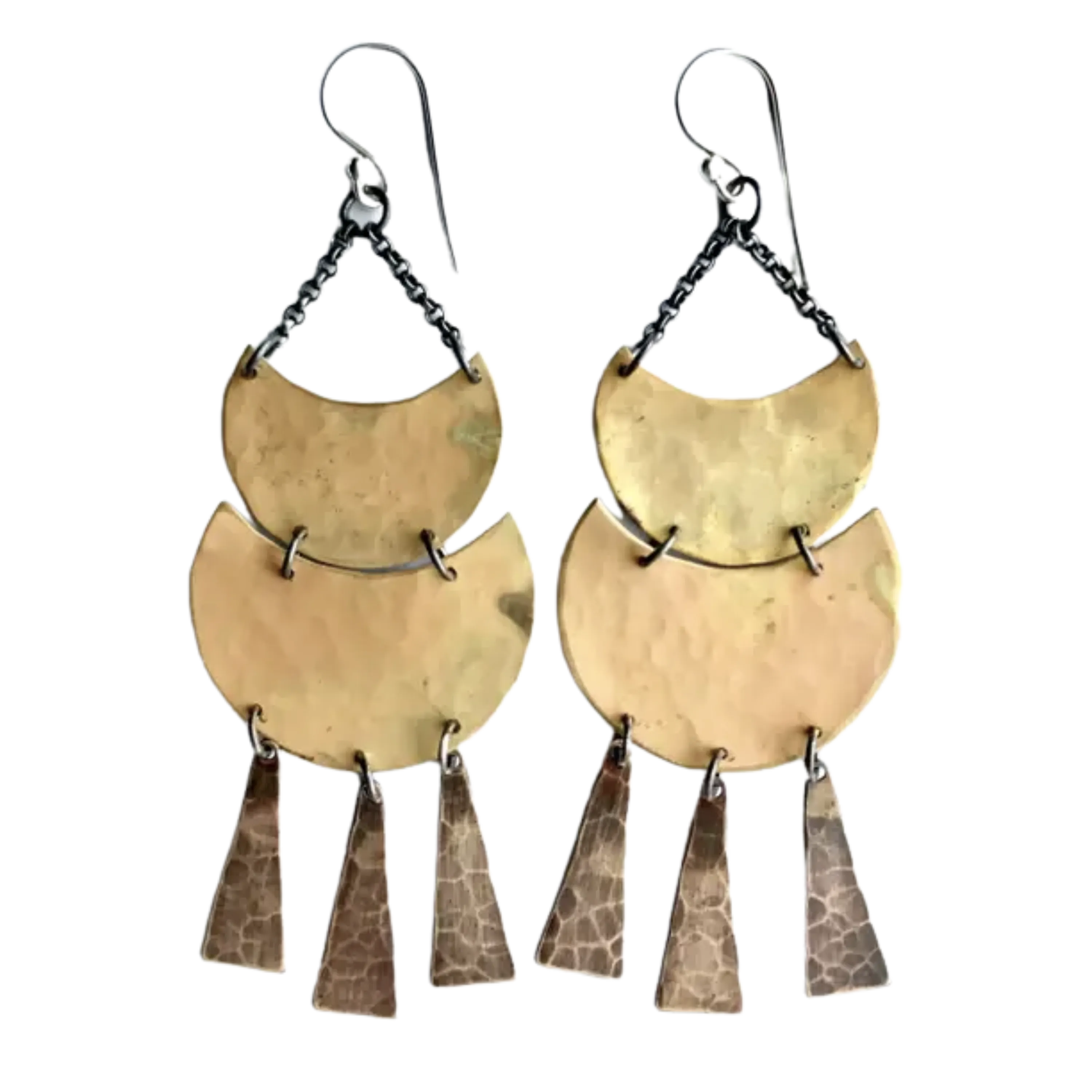 Brass Solaris Earrings Large