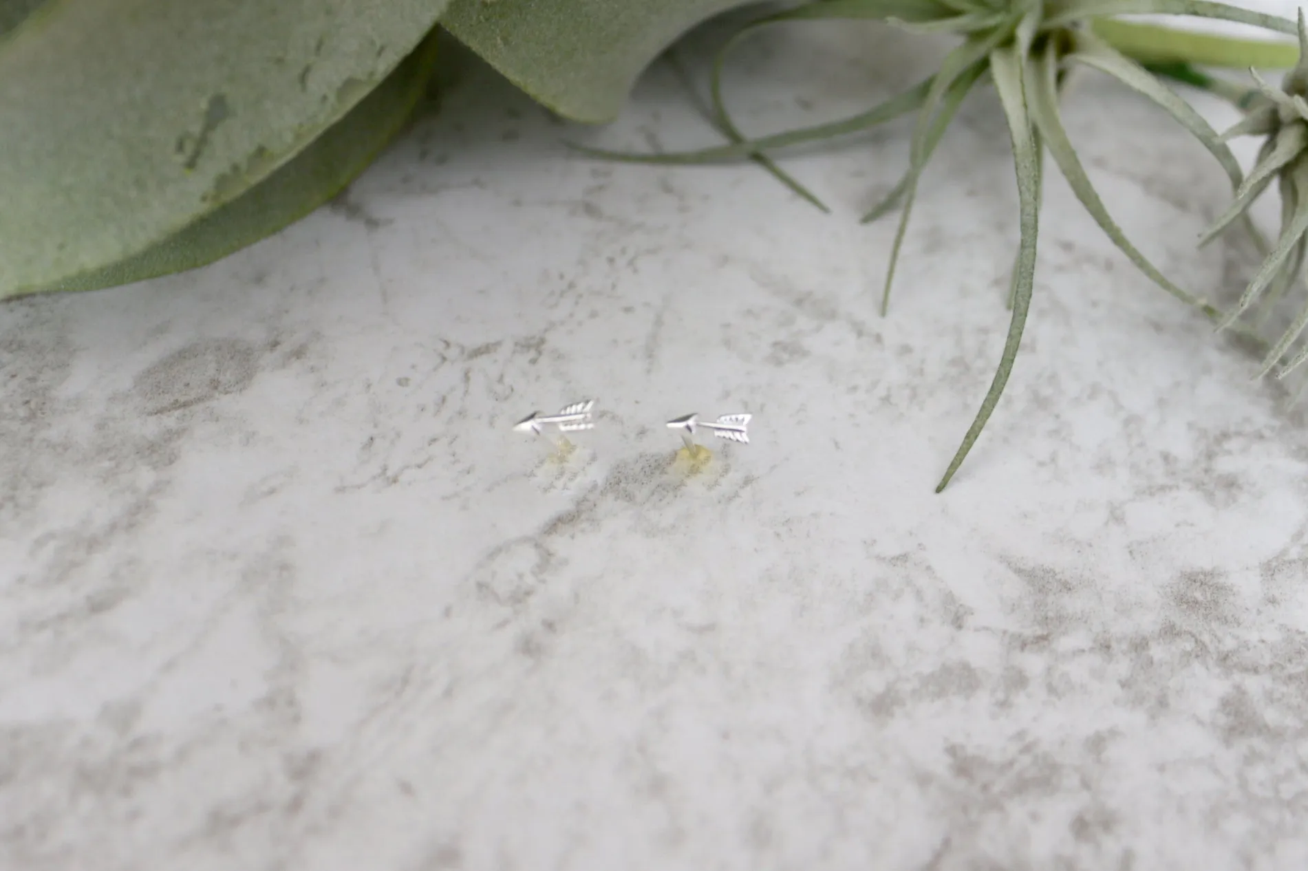 Bullseye // Arrow Stud Earring, Silver or Vermeil, Simple Everyday Earring // BH-E011