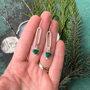 Chain Link Turquoise Earrings