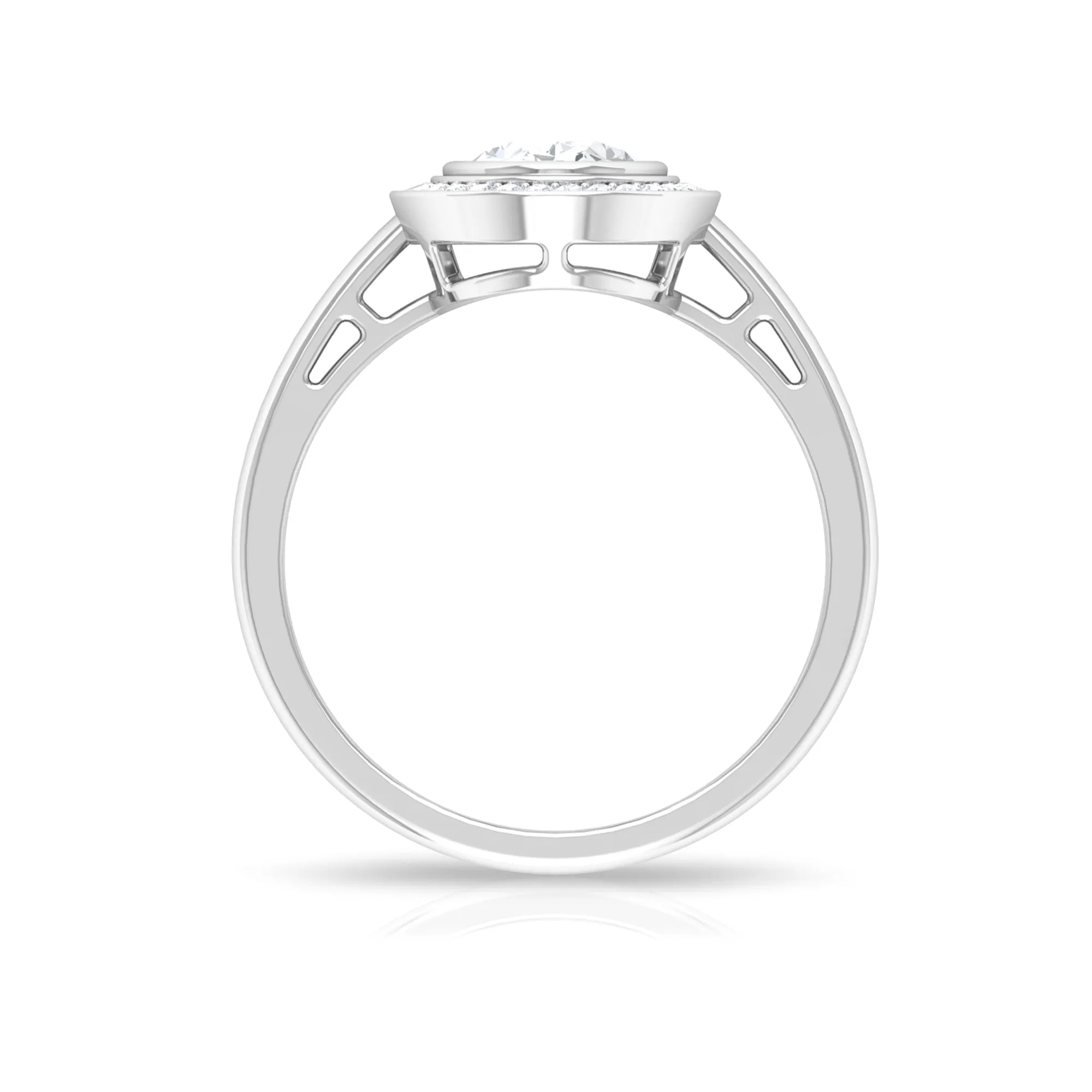 Classic Lab Grown Diamond Engagement Ring with Halo