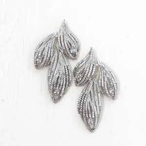 Crystal Leaf Earrings