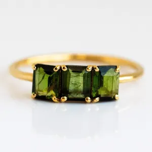 Deco Emerald Cut Ring