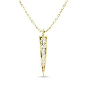 Diamond 1/10 ct tw Round Cut Fashion Pendant in 10K Yellow Gold