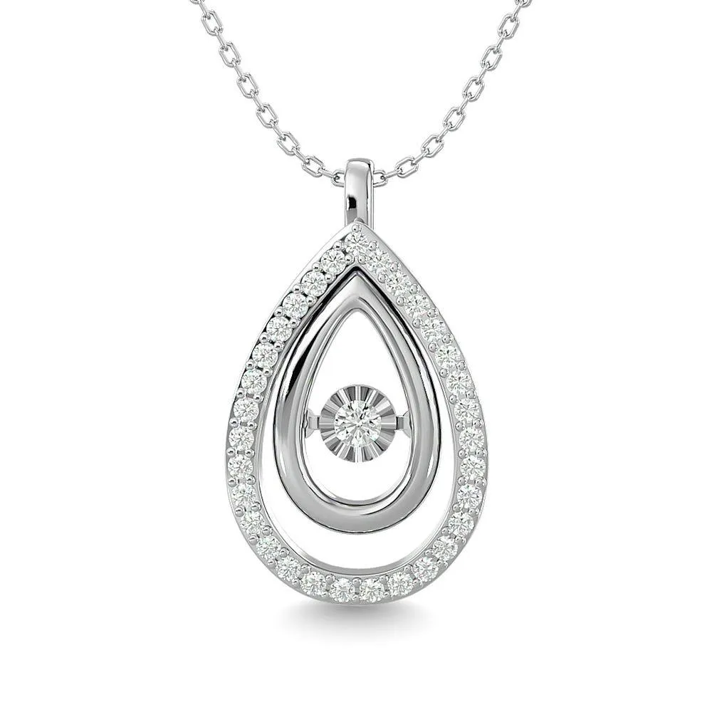 Diamond 1/4 Ct.Tw. Pear Shape Pendant in 14K White Gold