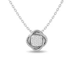 Diamond 1/6 ct tw Round Cut Fashion Pendant in 10K White Gold