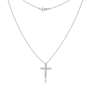 Diamond Cross Necklace (1.25 ct.) in 14K Gold