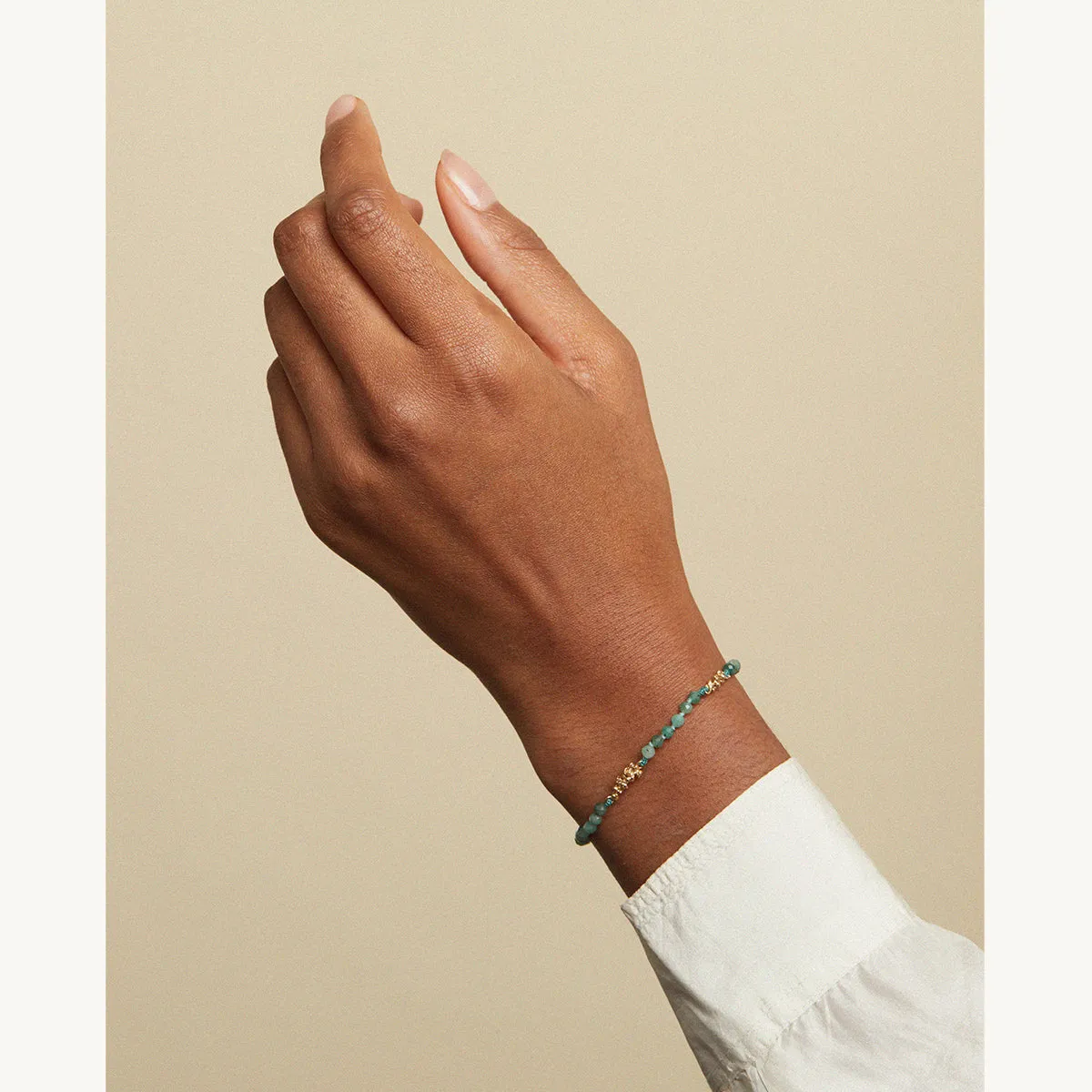 Emerald Bracelet Encrusted with Diamonds and Barnacles