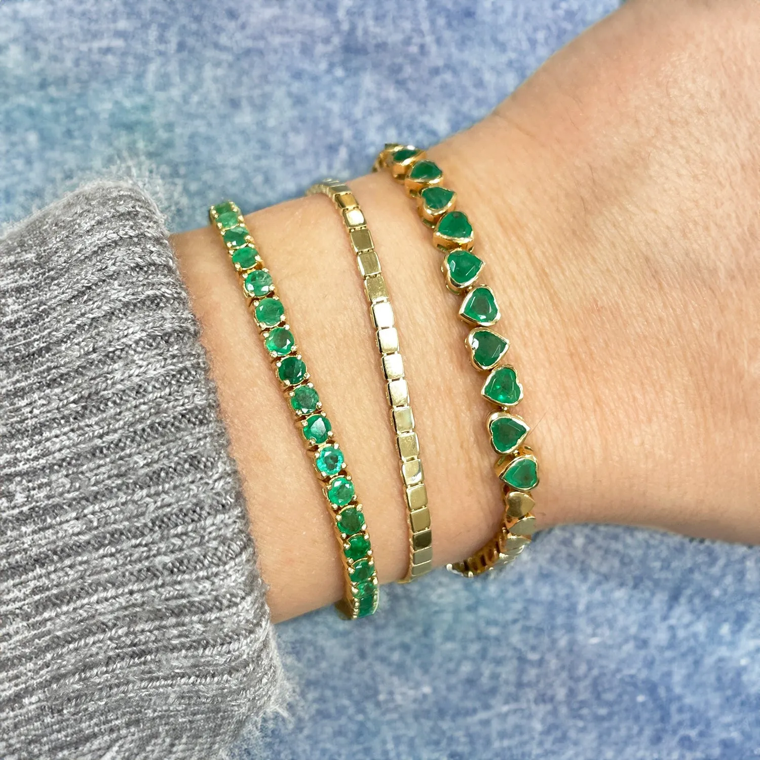 Emerald Heart Bracelet