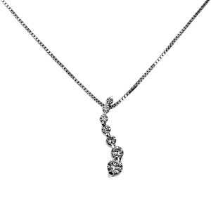 Estate 14K White Gold "Journey" Diamond Necklace