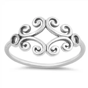 Fancy Sterling Silver Cut Out Ring